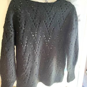 Express NWT black sparkle sweater sz M 🖤